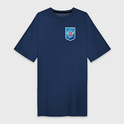 Женская футболка-платье Синий герб России