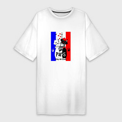 Женская футболка-платье Paris city of love