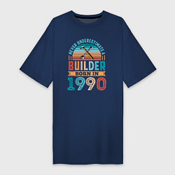 Женская футболка-платье Никогда не недооценивай строителя 1990 года
