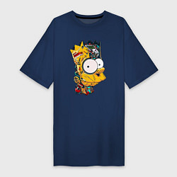 Женская футболка-платье Cyber-Bart - Simpsons family