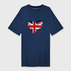 Женская футболка-платье Сердце - Британия