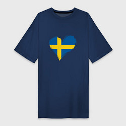 Женская футболка-платье Сердце - Швеция