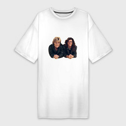 Футболка женская-платье Modern Talking band, цвет: белый