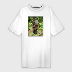 Женская футболка-платье Кукушка в лесу
