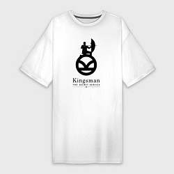 Футболка женская-платье Kingsman Секретная служба - logo, цвет: белый