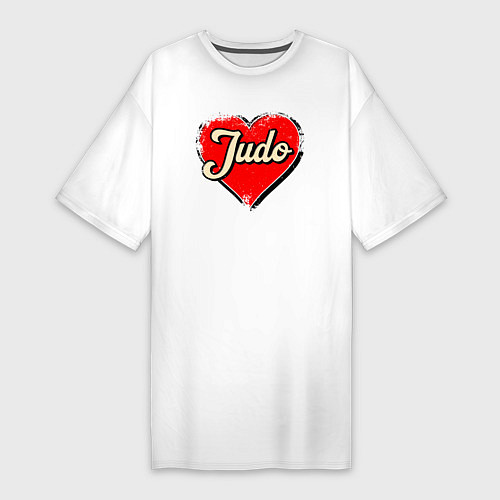 Женская футболка-платье Сердце дзюдо / Белый – фото 1