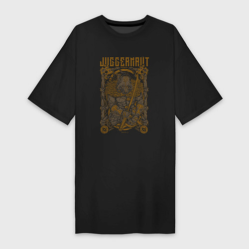 Женская футболка-платье Juggernaut арт / Черный – фото 1
