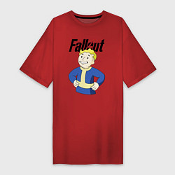 Футболка женская-платье Fallout blondie boy, цвет: красный