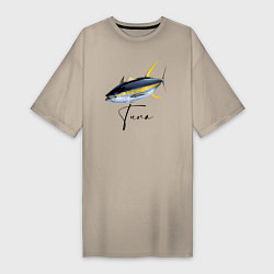 Женская футболка-платье Желтопёрый океанский тунец