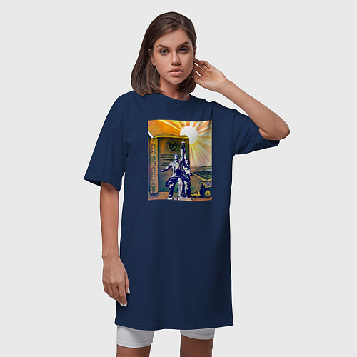 Женская футболка-платье СССР конституция / Тёмно-синий – фото 3