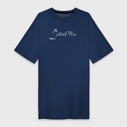 Женская футболка-платье Серебряная Лиса