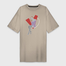 Женская футболка-платье Качели любви