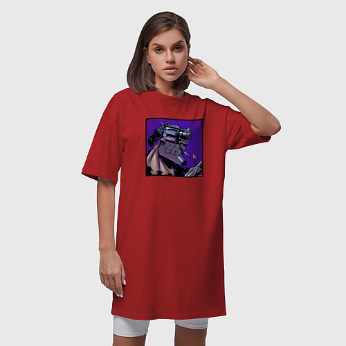Женская футболка-платье Опасный Дзюдзо / Красный – фото 3