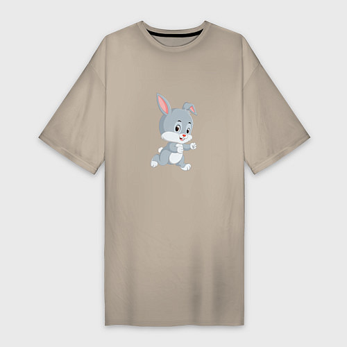Женская футболка-платье Bunny Run / Миндальный – фото 1