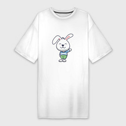 Женская футболка-платье Hello - Rabbit