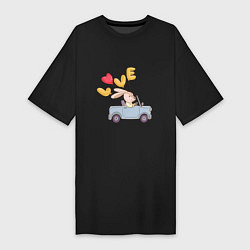 Женская футболка-платье Кролик - С Любовью