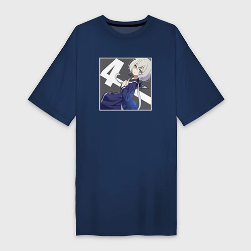 Женская футболка-платье Junko - Зомбилэнд Сага Месть / Тёмно-синий – фото 1