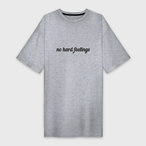 Женская футболка-платье No hard feelings / Меланж – фото 1