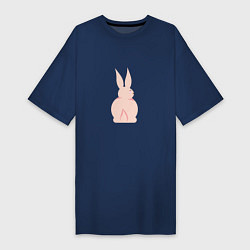 Женская футболка-платье Розовый кролик