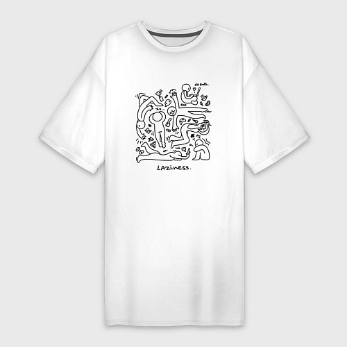 Женская футболка-платье Laziness / Белый – фото 1