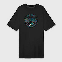 Футболка женская-платье San Jose Sharks, цвет: черный