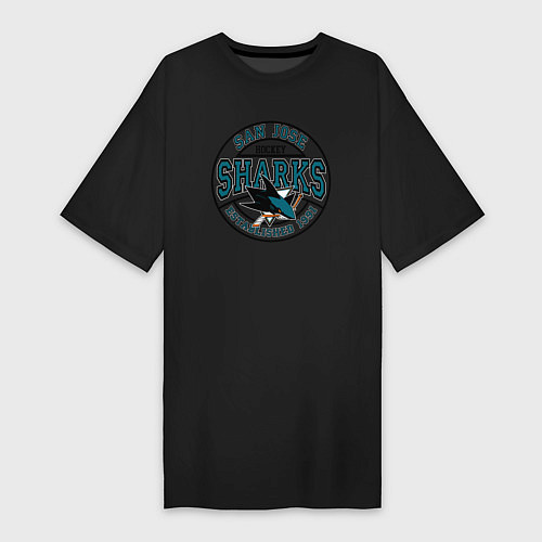 Женская футболка-платье San Jose Sharks / Черный – фото 1
