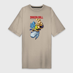 Футболка женская-платье Dragon Ball - Бросок, цвет: миндальный