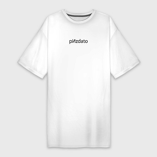 Женская футболка-платье PИzdato / Белый – фото 1
