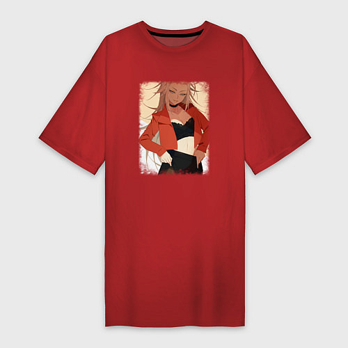 Женская футболка-платье Рэй - Красавчики детективы / Красный – фото 1
