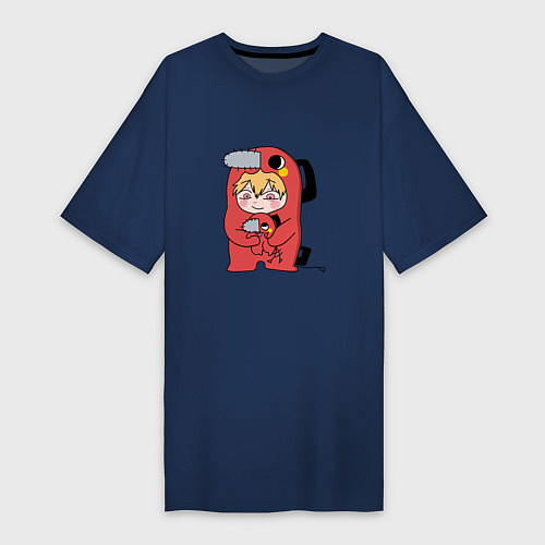 Женская футболка-платье Пачита и дэнджи / Тёмно-синий – фото 1