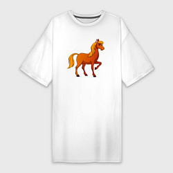 Женская футболка-платье Добрый конь