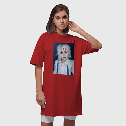 Женская футболка-платье Джузо Сузую / Красный – фото 3