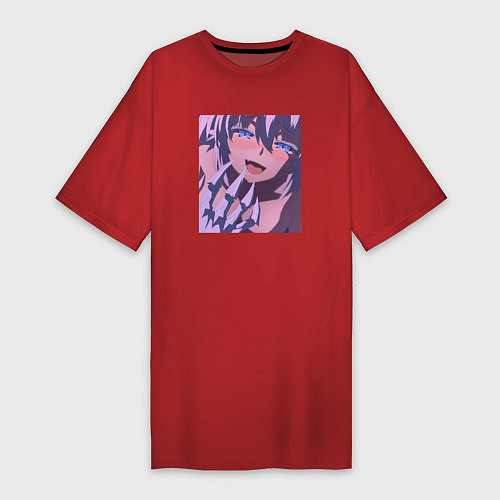 Женская футболка-платье Сэцуна арт / Красный – фото 1