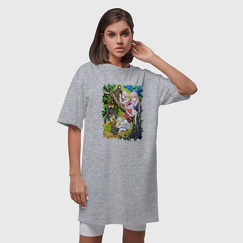 Женская футболка-платье Маг целитель тим / Меланж – фото 3
