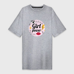 Женская футболка-платье Beauty girl power