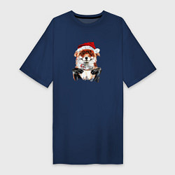 Женская футболка-платье Christmas smile foxy