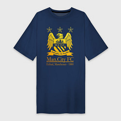Футболка женская-платье Manchester City gold, цвет: тёмно-синий