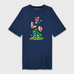 Женская футболка-платье Ретро Марио