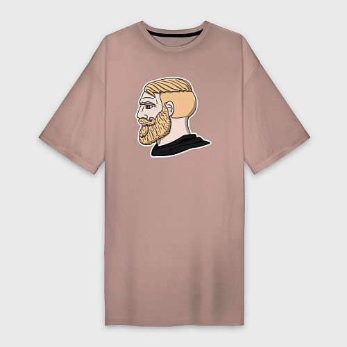 Женская футболка-платье Чад / Пыльно-розовый – фото 1