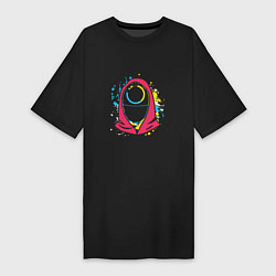 Женская футболка-платье Squid game colors