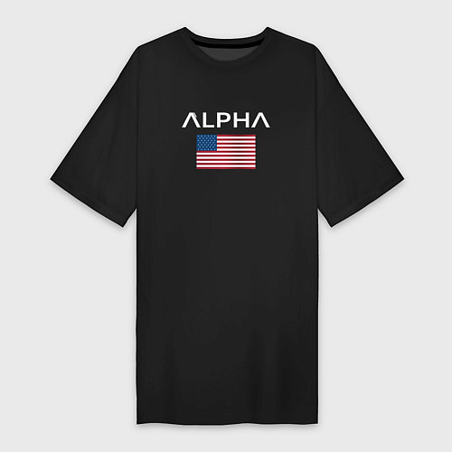 Женская футболка-платье Alpha USA / Черный – фото 1