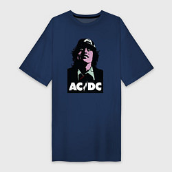Женская футболка-платье Angus young - ACDC