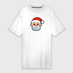 Женская футболка-платье Мультяшный Санта Клаус