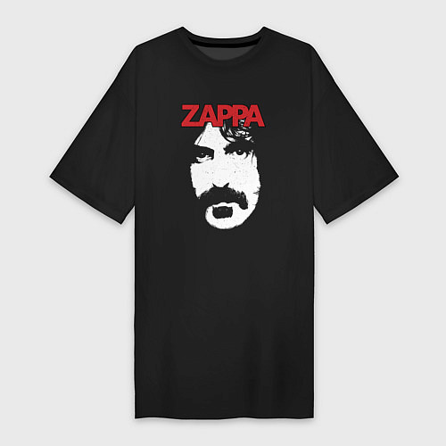 Женская футболка-платье Frank Zappa / Черный – фото 1