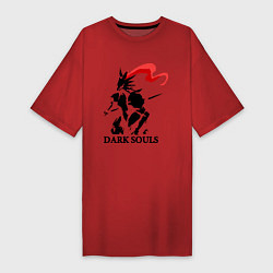 Футболка женская-платье Dark Souls, цвет: красный