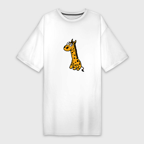 Женская футболка-платье Игрушка жираф / Белый – фото 1