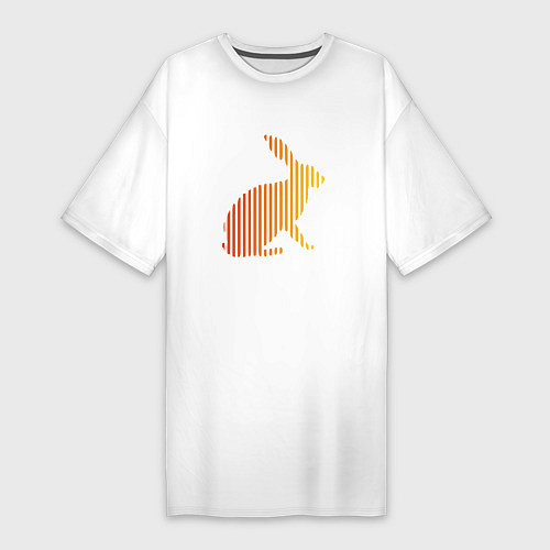 Женская футболка-платье Профиль кролика / Белый – фото 1