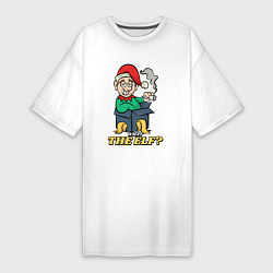 Футболка женская-платье What the elf, цвет: белый