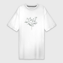 Женская футболка-платье Ветви эвкалипта
