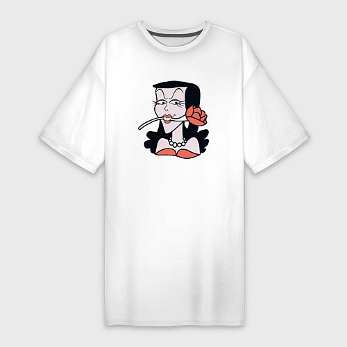 Женская футболка-платье Natasha Fatale как у Kurt Cobain / Белый – фото 1